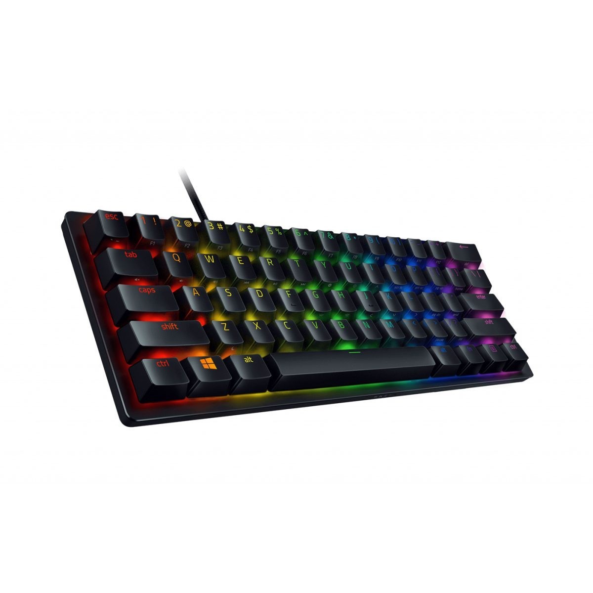 RAZER HUNTSMAN MINI 60% OPTO MECHANICAL GAMING KEYBOARD PURPLE SWITCH – US LAYOUT