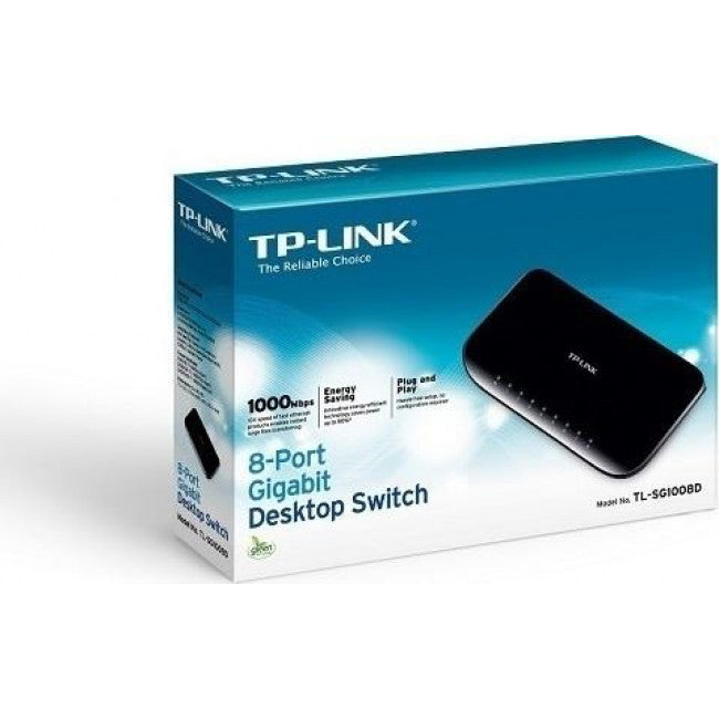 TP-LINK TL-SG1008D Unmanaged L2 Switch με 8 Θύρες Gigabit (1Gbps) Ethernet