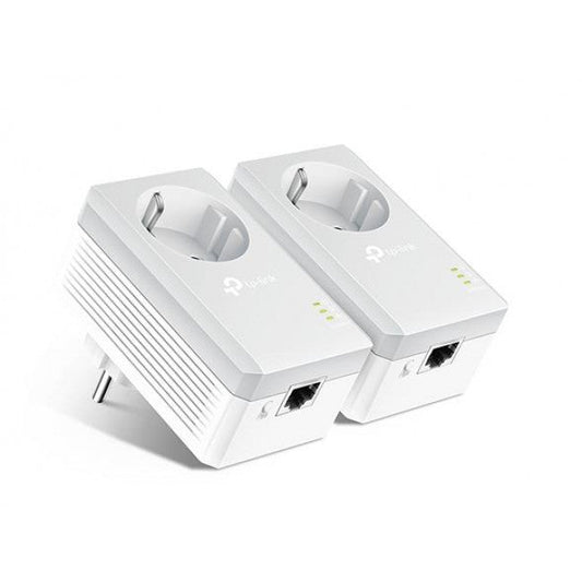 TP-LINK TL-PA4010P KIT v5 Powerline Διπλό για Ενσύρματη Σύνδεση με Passthrough Πρίζα και Θύρα Ethernet