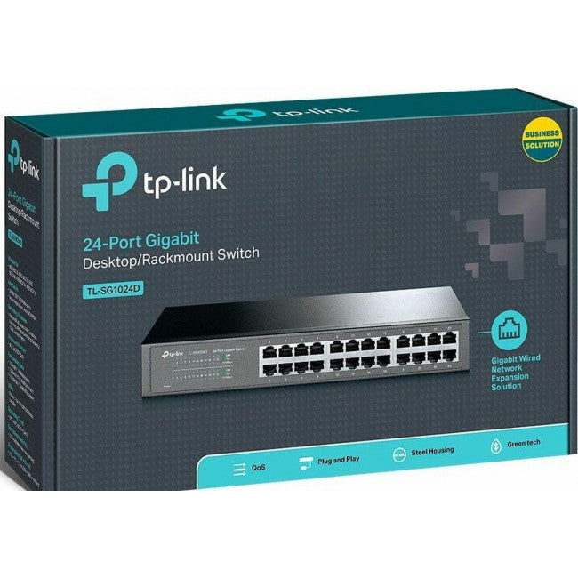 TP-LINK TL-SG1024D V9 Unmanaged L2 Switch με 24 Θύρες Gigabit (1Gbps) Ethernet