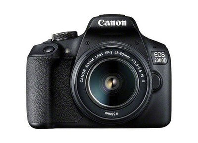 Canon DSLR Φωτογραφική Μηχανή EOS 2000D Crop Frame Kit (EF-S 18-55mm F3.5-5.6 IS ΙΙ) Black