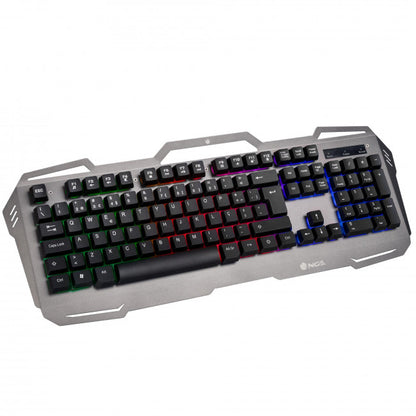 Σετ Gaming Πληκτρολόγιο NGS GBX-1500 Combo με διακόπτες και RGB φωτισμό & Ποντίκι Γκρι