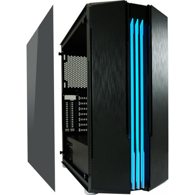 LC-Power 702B Skyscraper X Gaming Midi Tower Κουτί Υπολογιστή με Πλαϊνό Παράθυρο και RGB Φωτισμό Μαύρο