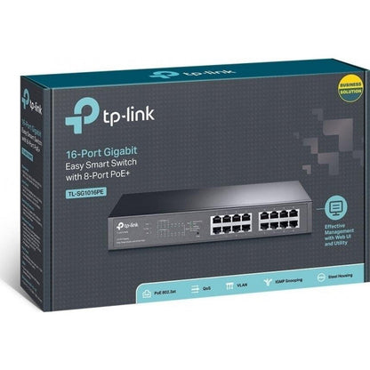 TP-LINK TL-SG1016PE v1 Unmanaged L2 PoE+ Switch με 16 Θύρες Gigabit (1Gbps) Ethernet