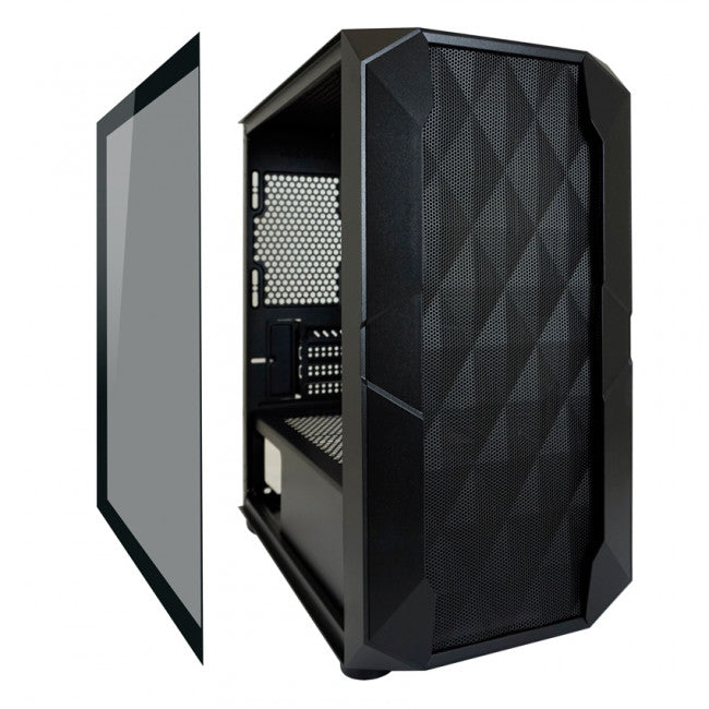 LC-Power Gaming 712MB - Polynom_X Micro Tower Κουτί Υπολογιστή με Πλαϊνό Παράθυρο Μαύρο