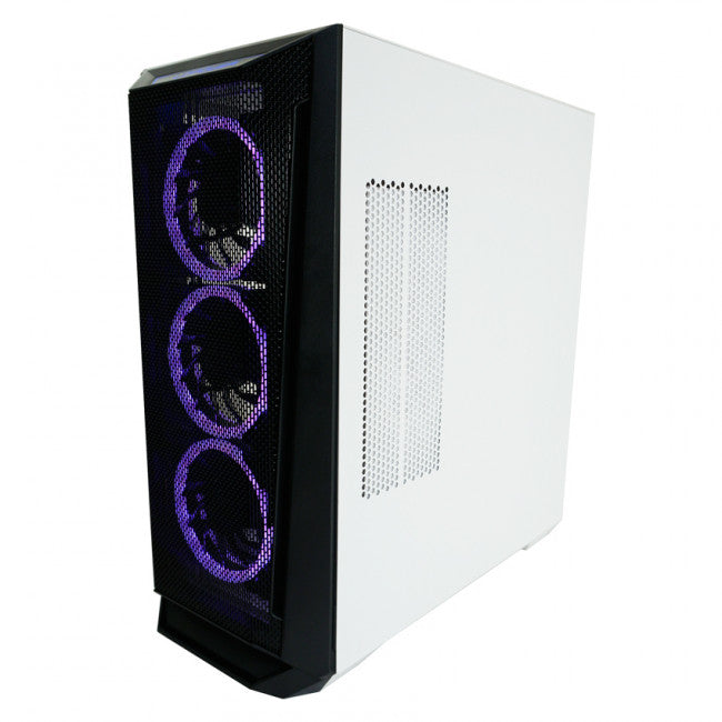 LC-Power 805BW Holo-1_X Gaming Midi Tower Κουτί Υπολογιστή με Πλαϊνό Παράθυρο Λευκό