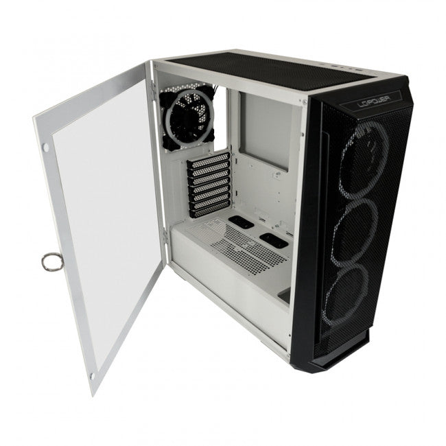 LC-Power 805BW Holo-1_X Gaming Midi Tower Κουτί Υπολογιστή με Πλαϊνό Παράθυρο Λευκό