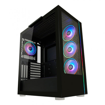 LC-Power 808B Skylla_X Gaming Midi Tower Κουτί Υπολογιστή με Πλαϊνό Παράθυρο Μαύρο