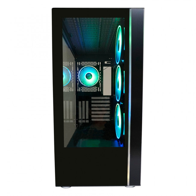 LC-Power 808B Skylla_X Gaming Midi Tower Κουτί Υπολογιστή με Πλαϊνό Παράθυρο Μαύρο