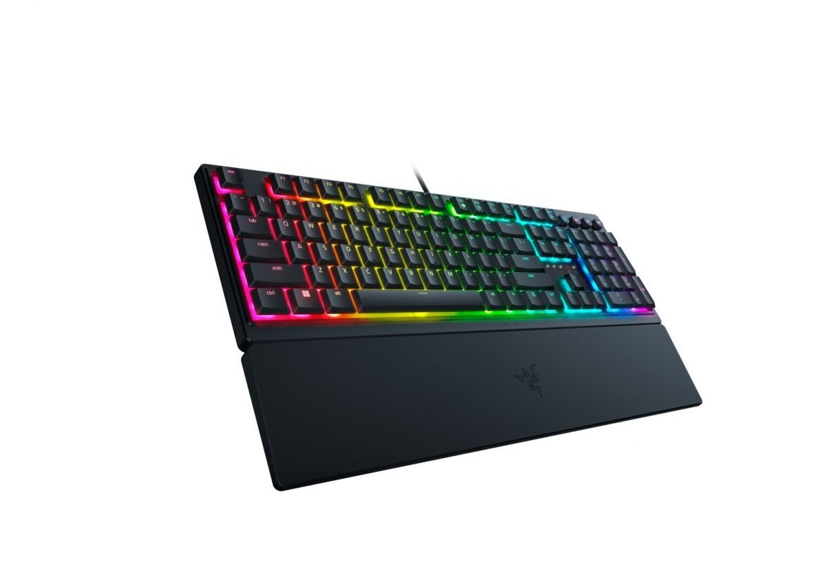 Razer ORNATA V3 Gaming Keyboard - Low Profile Mecha-Membrane Switches - Split Resist - RGB - GR