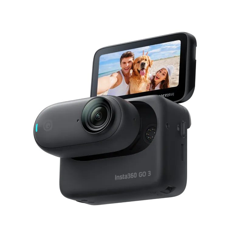 Insta360 GO 3 Black(64GB)  - Pocket sized Action Camera, Waterproof -4m, 2.7K, 35g, Flow stabilizati