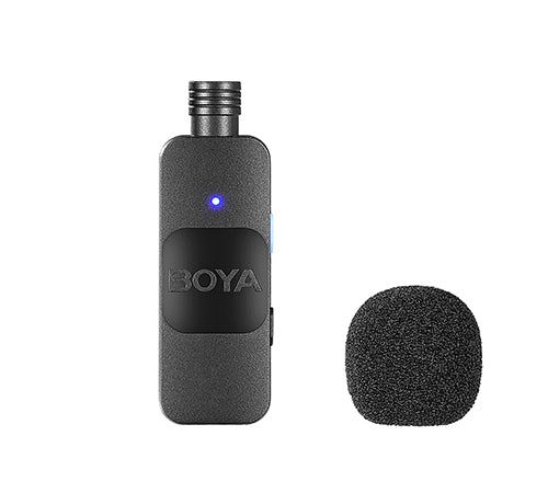 BOYA BY-V2 Wireless 2-person Lavalier Microphone for iPhone iPad Mini Lapel Lightning connection