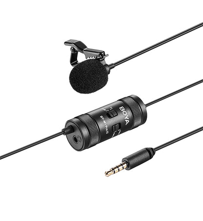 BOYA BY-M1 Pro II wired mic Professional lavalier mic - jack 6m cable Camera Smartphone Tablet