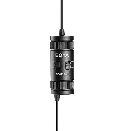 BOYA BY-M1 Pro II wired mic Professional lavalier mic - jack 6m cable Camera Smartphone Tablet