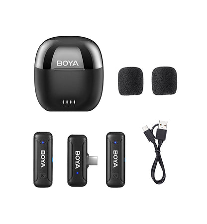 BOYA BY-WM3T-U2 2,4GHz Mobile wireless mic For Android USB-C (2 transmitters, two person vlog)