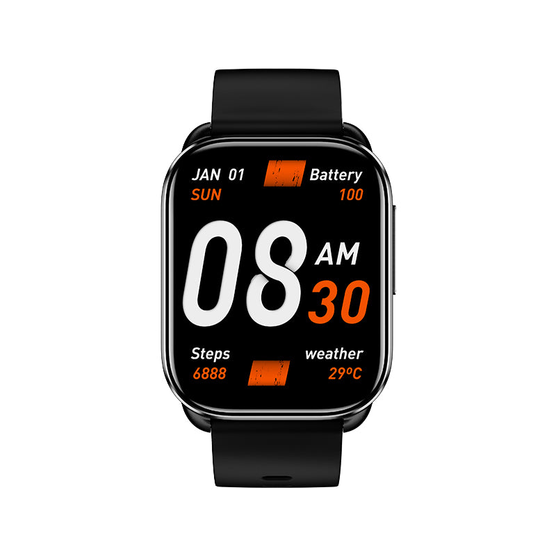 QCY Watch GS S6 Black - 2,02" large TFT touch, 320x502 60Hz, Call BT Smart Watch IPX8 14day