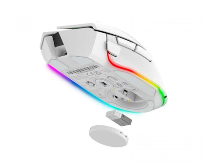 Razer BASILISK V3 PRO WHITE WIRELESS - Optical Switches - Tilt Wheel - 11 Buttons - 30k Sensor