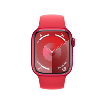 APPLE WATCH SERIES 9 MRXH3QL/A 41MM (PRODUCT)RED WITH (PRODUCT)RED SPORT BAND