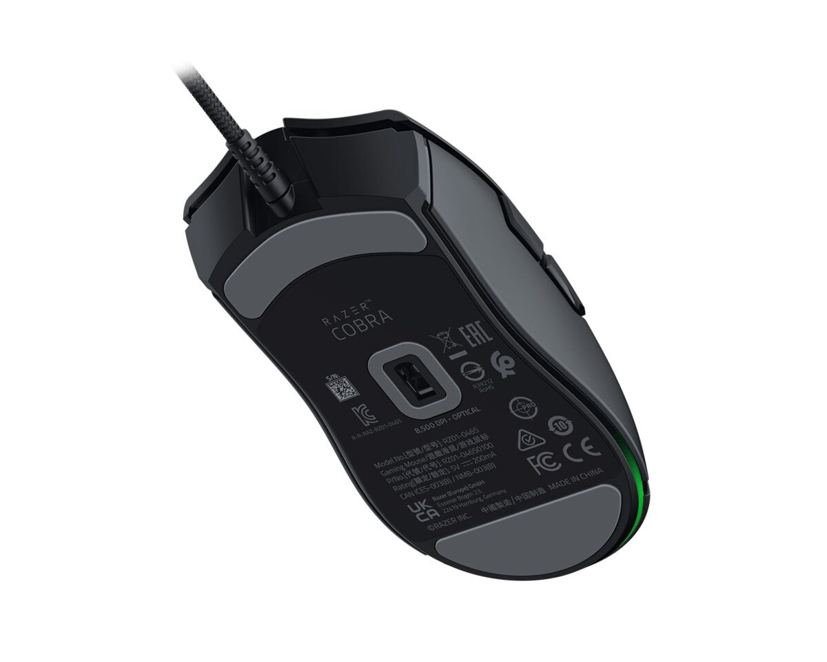 Razer COBRA - 56g Lightweight Gaming Mouse - RGB UNDERGLOW - 8500 DPI