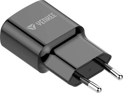 YENKEE YAC 2023BK USB Φορτιστής Κινητού QC3.0, 18W, Μαύρος