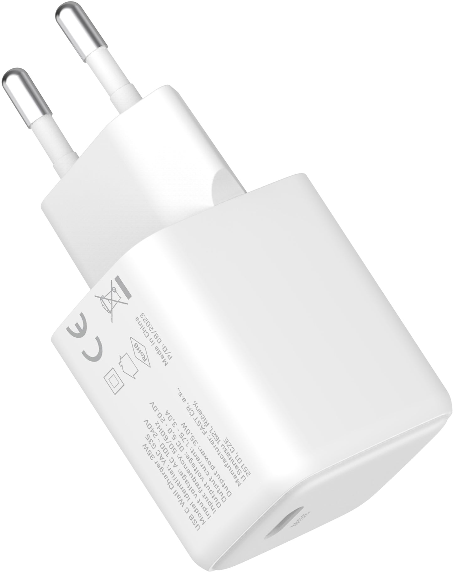 YENKEE YAC G35 VOLT Φορτιστής USB-C, 35W Τεχνολογίας GaN με QC 4.0+, PD 3.0, AFC, FCP, Λευκός