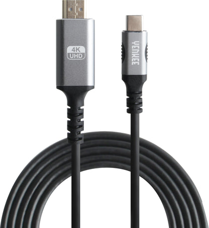 YENKEE YCU 430  Καλώδιο USB C σε HDMI 4K/60HZ μήκους 1,5m, Μαύρο