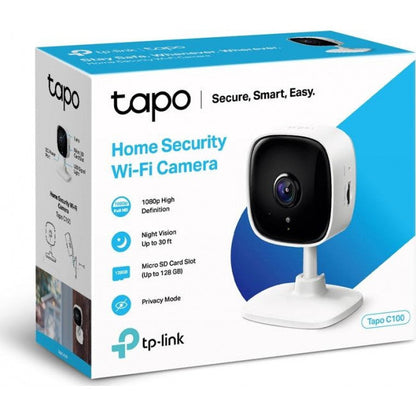 TP-LINK Tapo C100 v1 IP Κάμερα Παρακολούθησης Wi-Fi 1080p Full HD με Αμφίδρομη Επικοινωνία