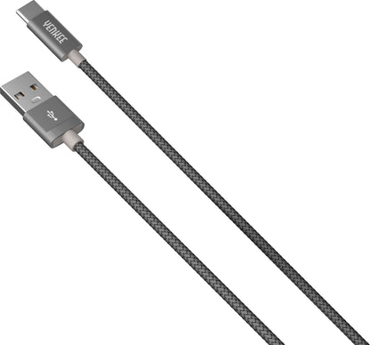 YENKEE YCU 301 GY Καλώδιο Φόρτισης/Δεδομένων USB σε Type C, 1m Γκρι