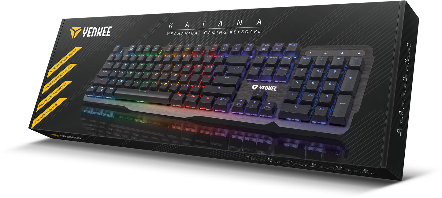 YENKEE YKB 3500US KATANA Μηχανικό Πληκτρολόγιο με RGB Φωτισμό