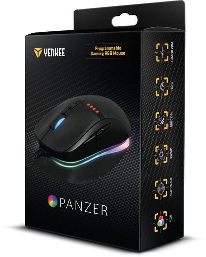 YENKEE YMS 3400 PANZER Gaming Ποντίκι USB με 9 Προγραμματιζόμενα Πλήκτρα