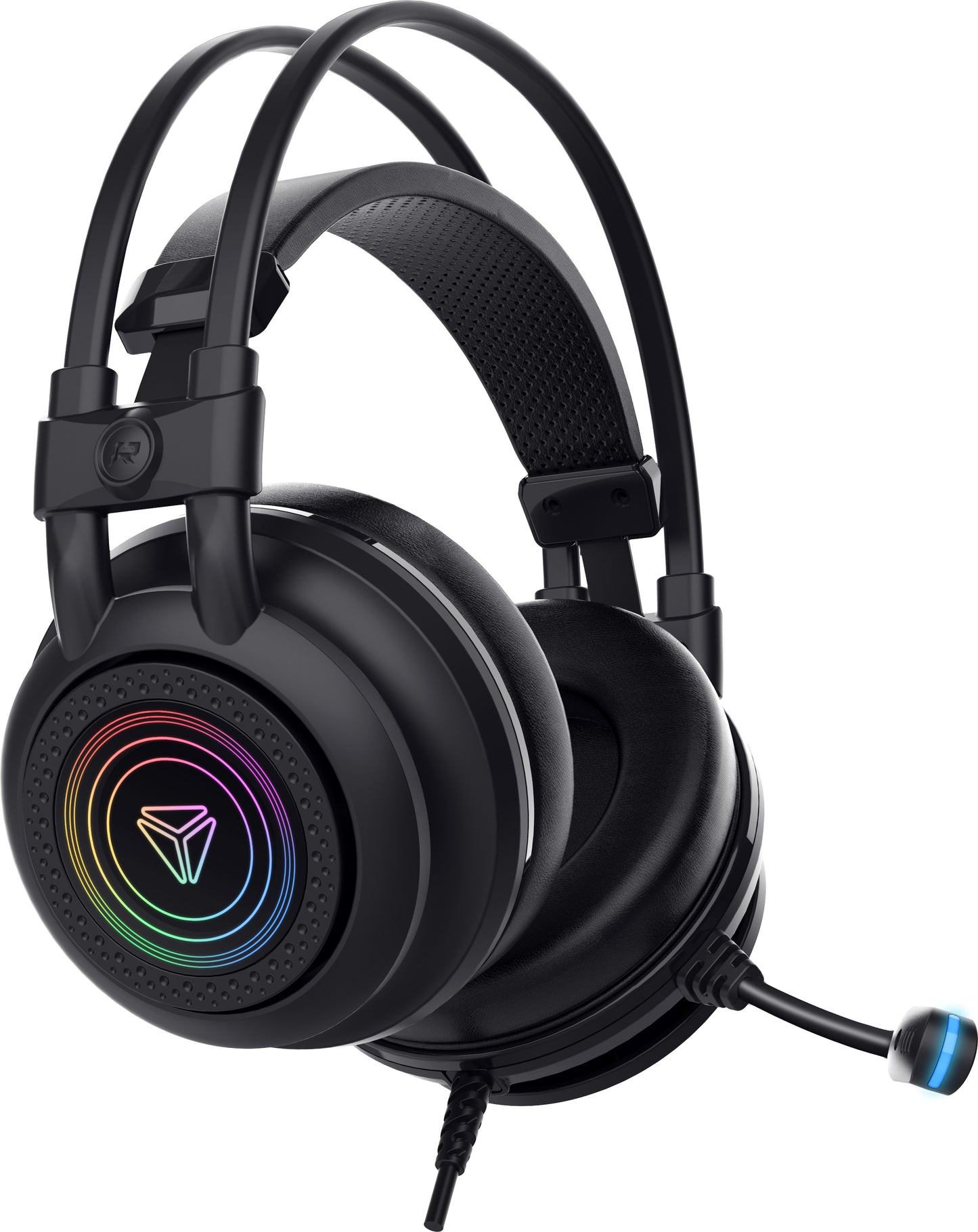 YENKEE YHP 3035 SHADOW Over Ear Gaming Ακουστικά 7.1 με σύνδεση USB και RGB φωτισμό, Μαύρα