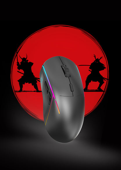 YENKEE YMS 3500BK SAMURAI Ασύρματο / Ενσύρματο Ποντίκι Gaming 5000DPI, με προγραμματιζόμενα πλήκτρα και RGB φωτισμό