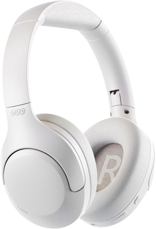 QCY H3 LITE HEADSET WHITE – ANC NOISE CANCELING 40MM DRIVERS 68MS LATENCY – 60H BATTERY