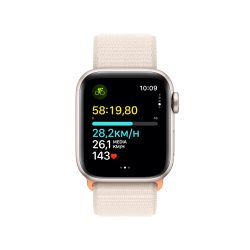 APPLE WATCH SE 40MM GPS STARLIGHT ALUMINIUM CASE WITH STARLIGHT SPORT LOOP MR9W3QL/A