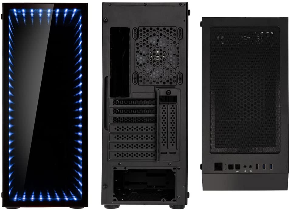 Kolink Void Rift ARGB Midi-Tower Black Tempered Glass Infinity Mirror PC Case