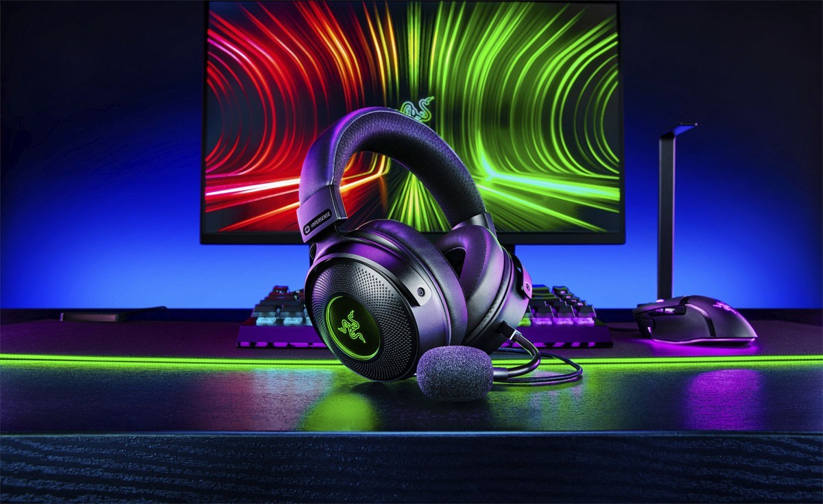 Razer KRAKEN V3 Hypersense - Haptic Feedback - 7.1 USB RGB Gaming Headset - THX Audio