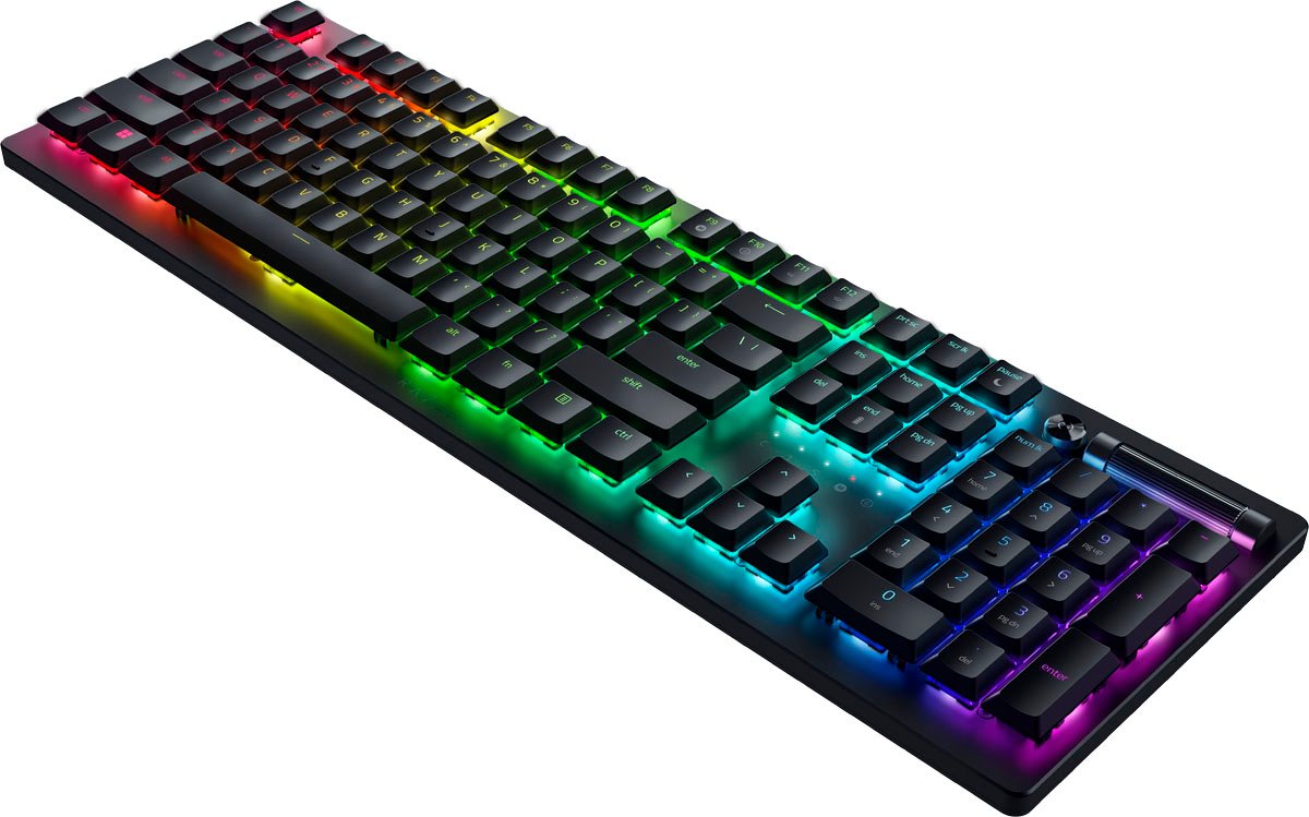 Razer DEATHSTALKER V2 PRO - Clicky Purple - RGB Wireless Keyboard - Low-Profile Optical - 40 Hr Batt