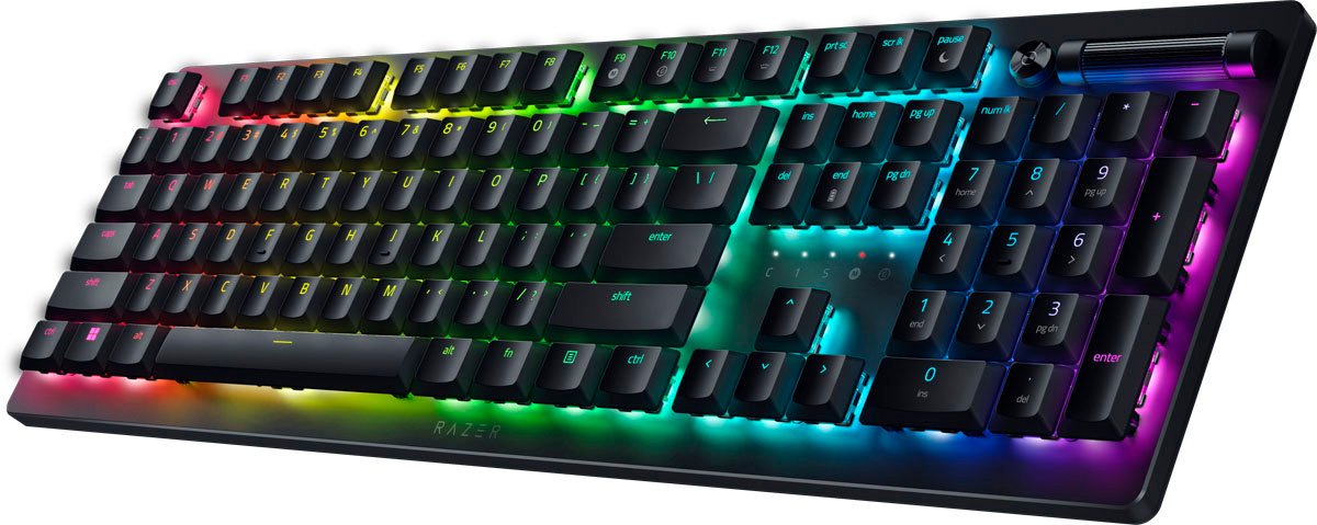 Razer DEATHSTALKER V2 PRO - Clicky Purple - RGB Wireless Keyboard - Low-Profile Optical - 40 Hr Batt