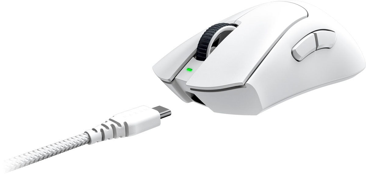 Razer DEATHADDER V3 PRO WHITE - 64g Wireless Gaming Mouse - Ergonomic - 90 Hours Battery - 30K DPI