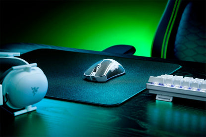 Razer DEATHADDER V3 PRO WHITE - 64g Wireless Gaming Mouse - Ergonomic - 90 Hours Battery - 30K DPI