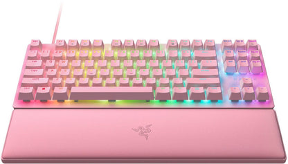 Razer HUNTSMAN V2 Tenkeyless QUARTZ - RGB Optical Gaming Keyboard (Linear Red Switch) - US Layout