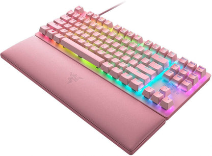 Razer HUNTSMAN V2 Tenkeyless QUARTZ - RGB Optical Gaming Keyboard (Linear Red Switch) - US Layout