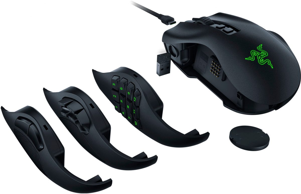 Razer NAGA V2 Pro - Wireless Modular MMO Gaming Mouse- 30K DPI Optical Sensor - 300Hr Battery