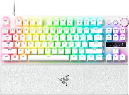 Razer HUNTSMAN V3 PRO TENKEYLESS WHITE ANALOG - Optical Gaming Keyboard - Rapid Trigger - US Layout