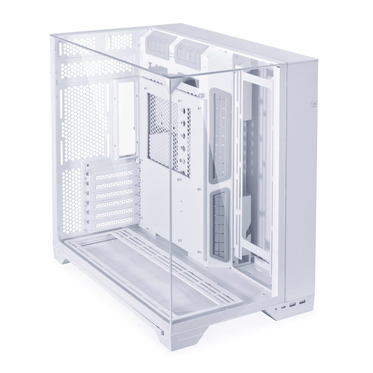 Lian Li O11 Vision White - White EATX(under 280mm)/ATX Columnless Tower PC Case