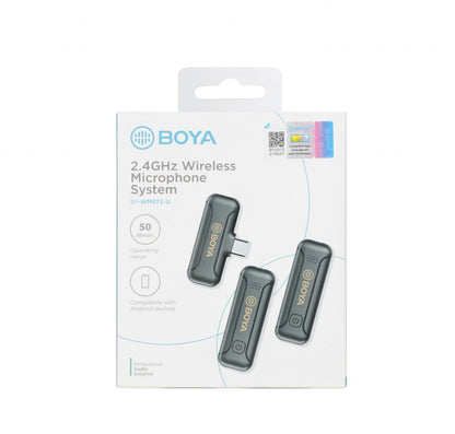 BOYA BY-WM3T2-U2 2,4GHz Mobile wireless mic For Android USB-C (2 transmitters, two person vlog)