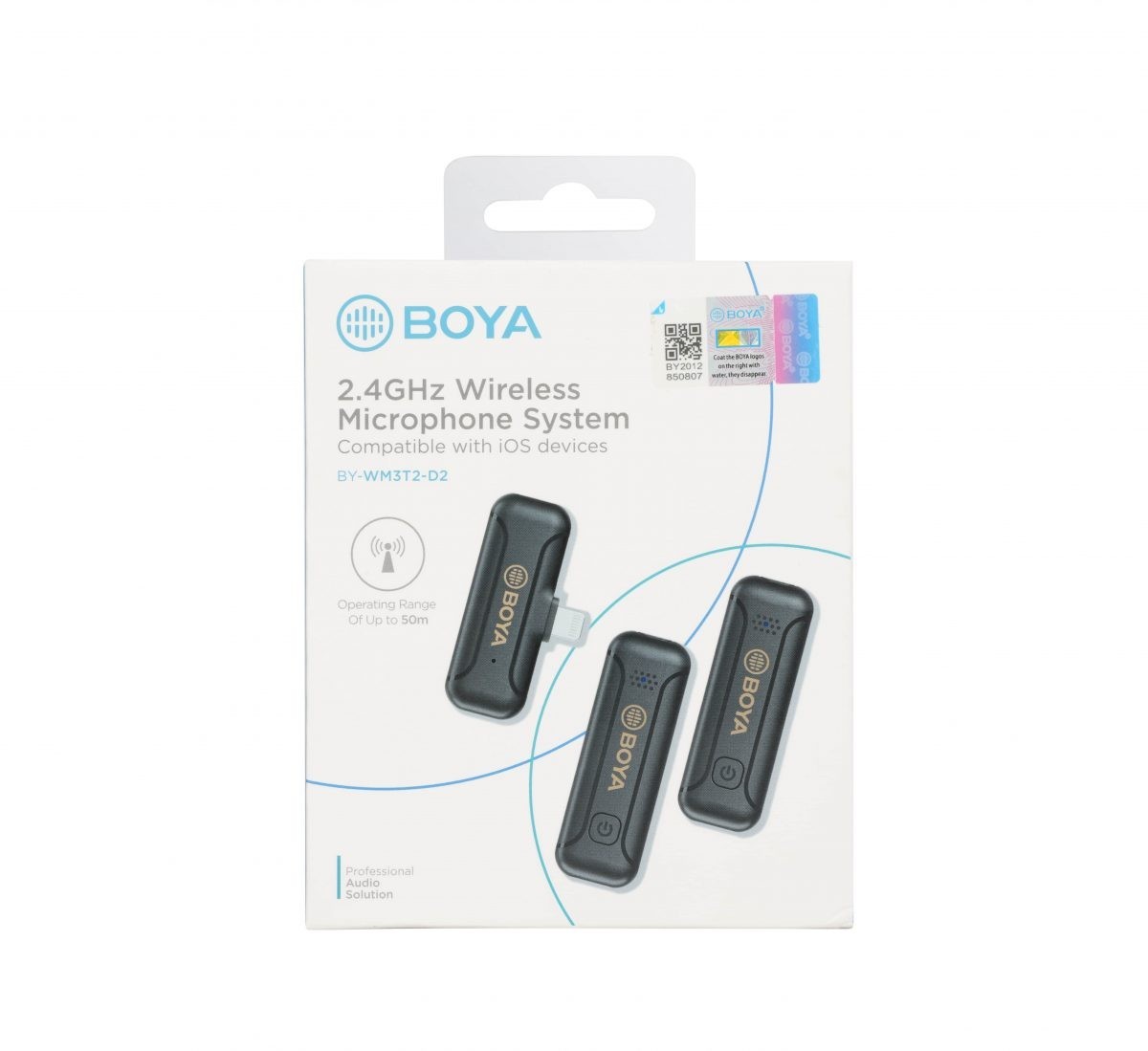 BOYA BY-WM3T2-D2 2,4GHz Mobile wireless mic For IOS iPhone (2 transmitters, two person vlog)