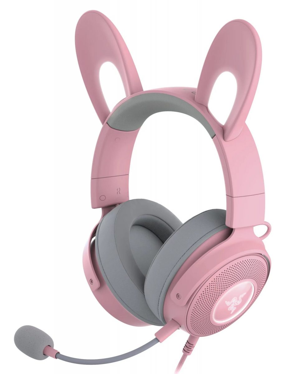 Razer KRAKEN KITTY V2 PRO - Quartz - RGB - USB 7.1 Gaming Headset - Kitty, Bear, Bunny Ears