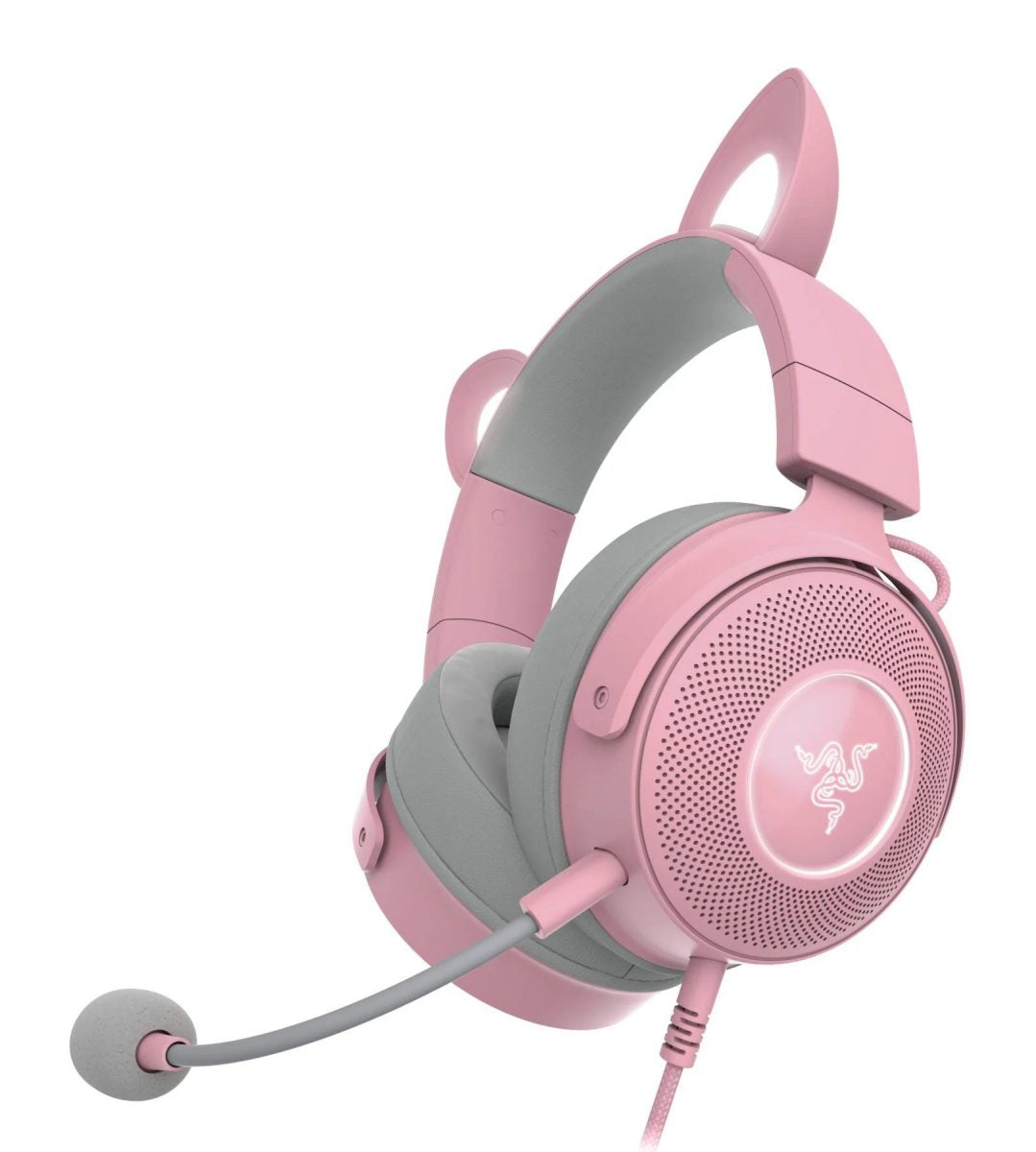 Razer KRAKEN KITTY V2 PRO - Quartz - RGB - USB 7.1 Gaming Headset - Kitty, Bear, Bunny Ears