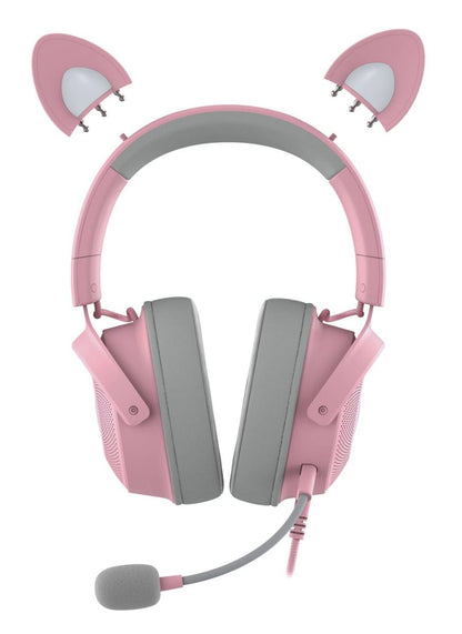 Razer KRAKEN KITTY V2 PRO - Quartz - RGB - USB 7.1 Gaming Headset - Kitty, Bear, Bunny Ears